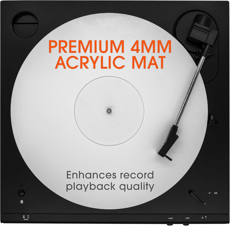 White 4mm Acrylic Turntable Slipmat