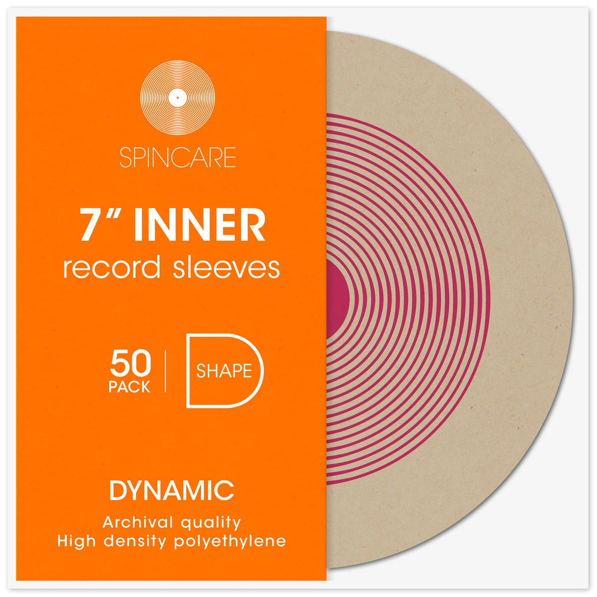 7" DYNAMIC Rounded Inner Sleeves (50 Pack)