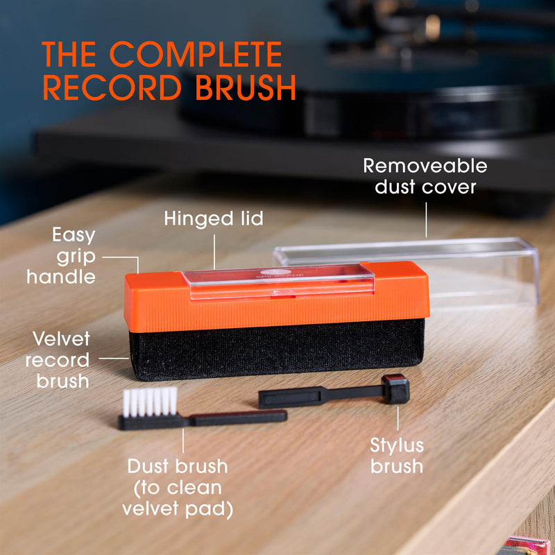 2-in-1 Velvet Record Brush (Clear)