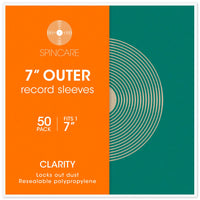 [NEW SIZE] 7" CLARITY Resealable Outer Sleeves (50 Pack)