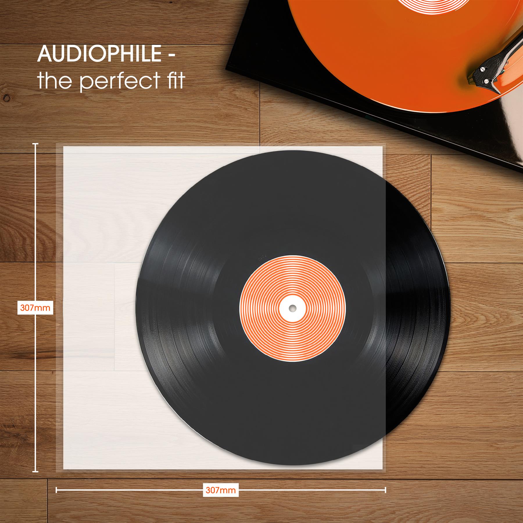 Audiophile 12 Inch Inner Vinyl Record Sleeves - For 12